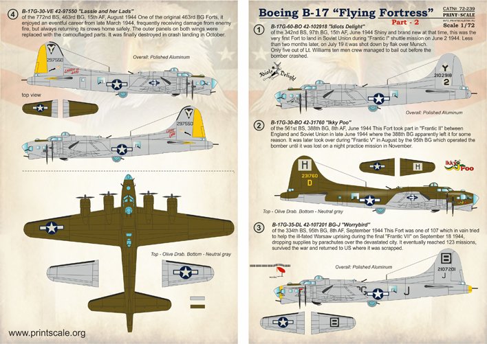 1/72 B-17 飞行堡垒重型轰炸机(2)