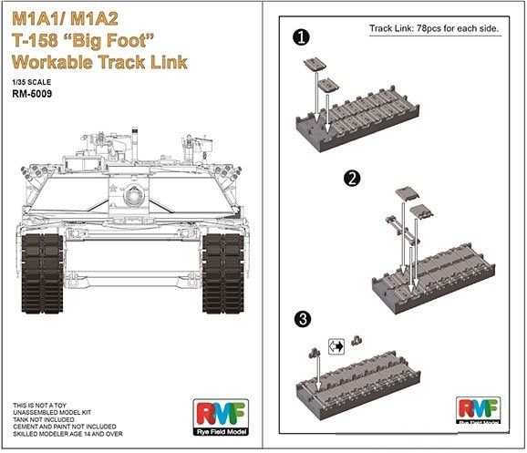 1/35 现代美国 M1A1/A2 艾布拉姆斯主战坦克活动履带