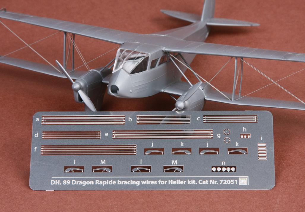 1/72 DH-89 迅龙运输机绞线改造蚀刻片(配Heller)