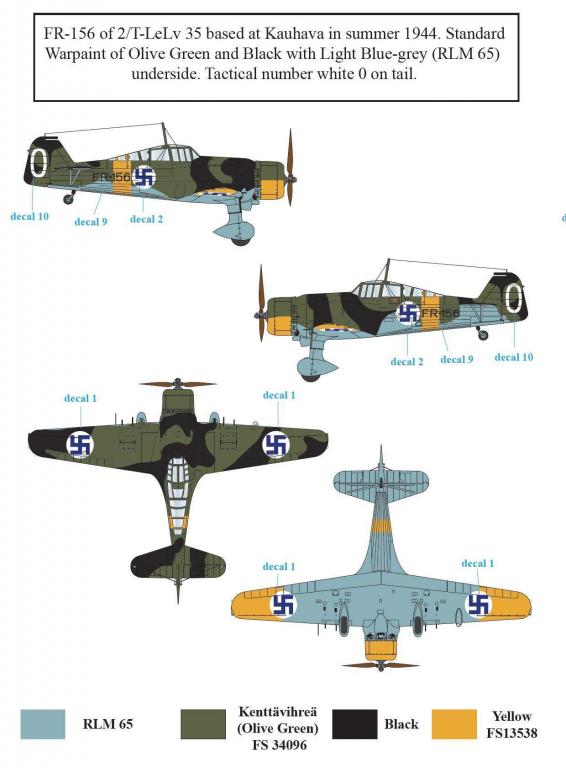 1/48 福克战斗机D.XXI型(双黄蜂发动机)"芬兰服役战术标记"