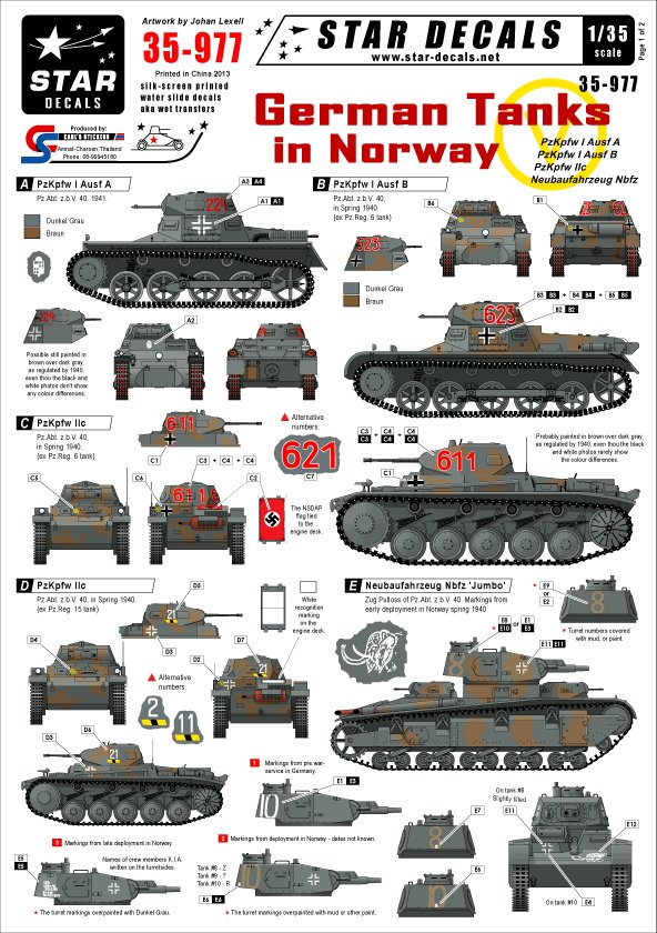 1/35 二战德国坦克"挪威战线"