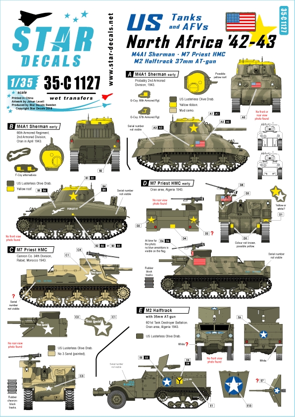 1/35 二战美国装甲部队"北非战线1942-43年"