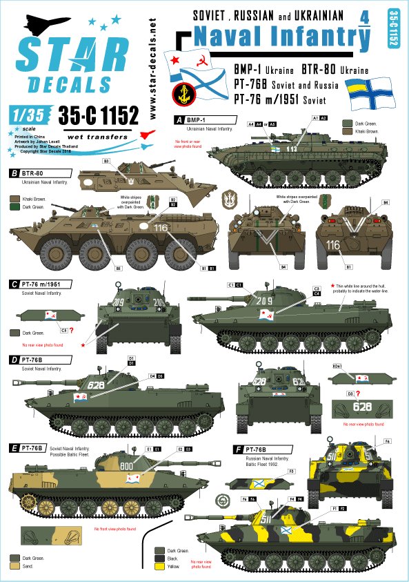 1/35 现代苏联/俄罗斯/乌克兰装甲部队"海军步兵车辆"