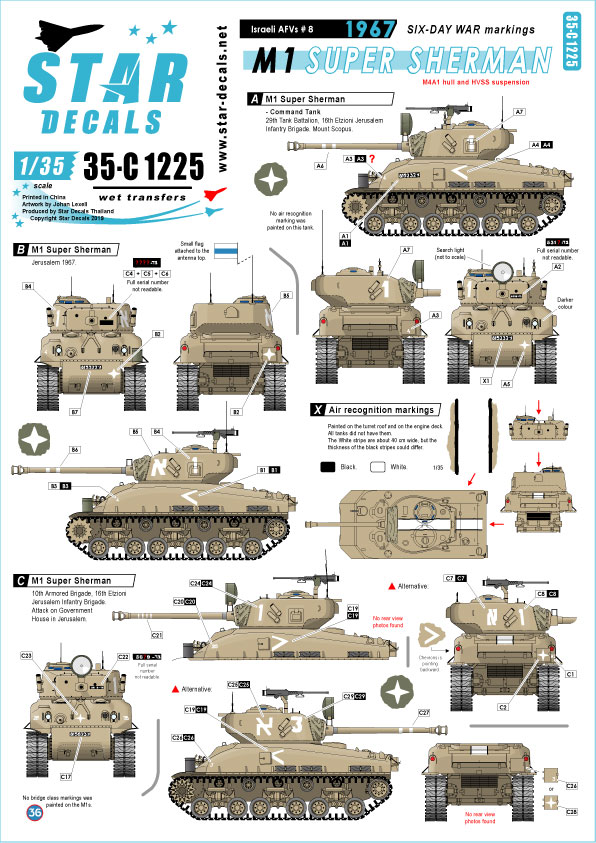 1/35 现代以色列坦克战车(8)"六日战争1967年, M1 超级谢尔曼"