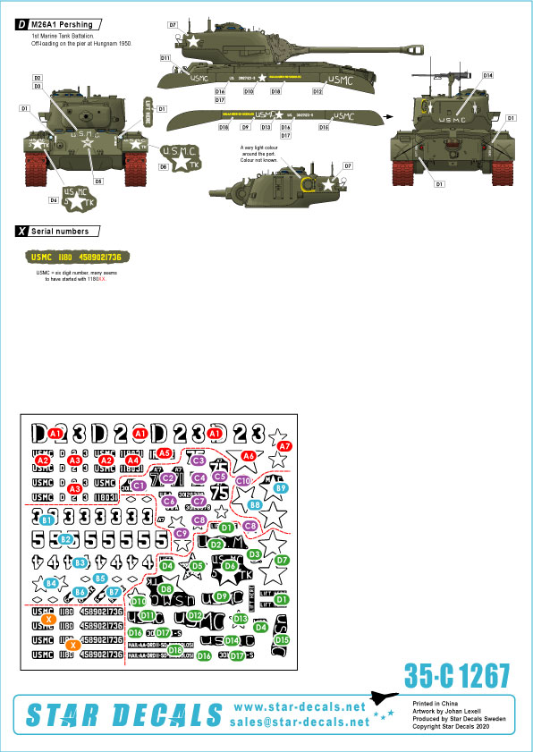 1/35 美国陆战队 M26, M26A1 潘兴中型坦克"朝鲜战争1950-53年"