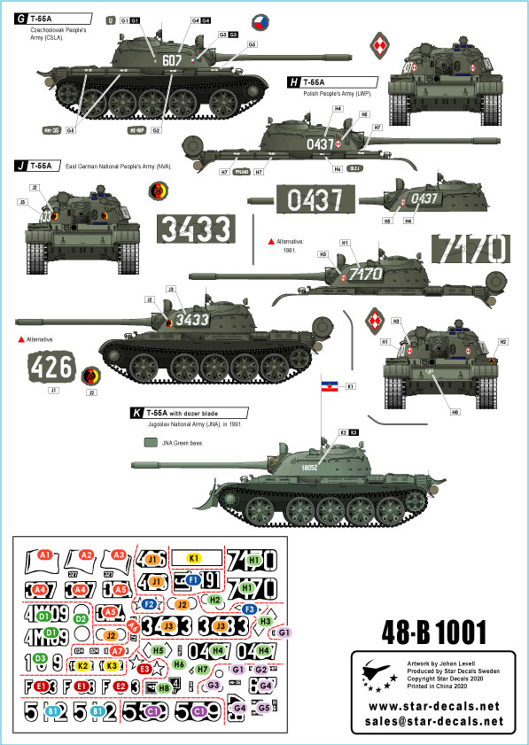 1/48 T-55A 主战坦克"冷战时期, 苏联与华沙组织"