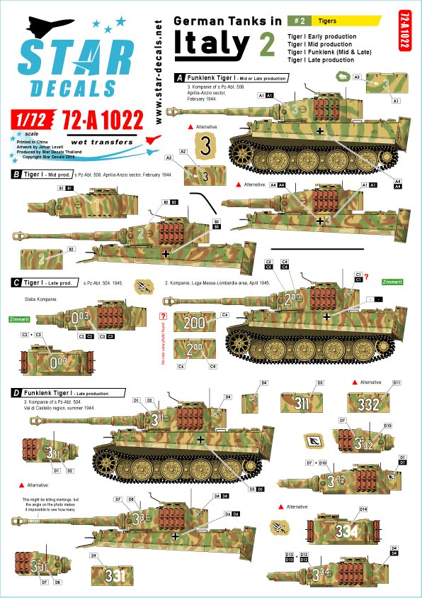 1/72 二战德国坦克与装甲车"虎I重型坦克, 意大利战线"(2)