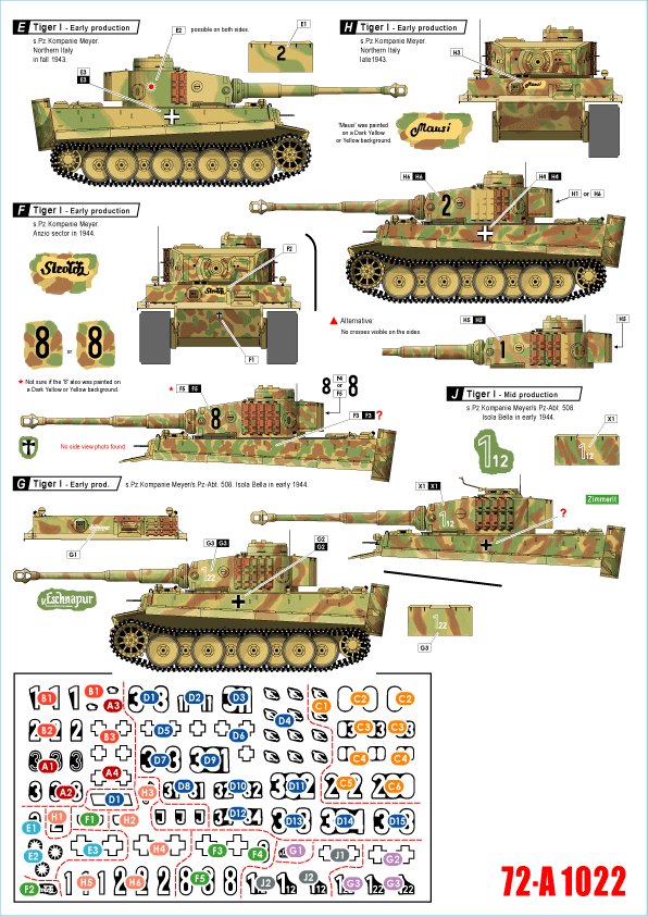 1/72 二战德国坦克与装甲车"虎I重型坦克, 意大利战线"(2)