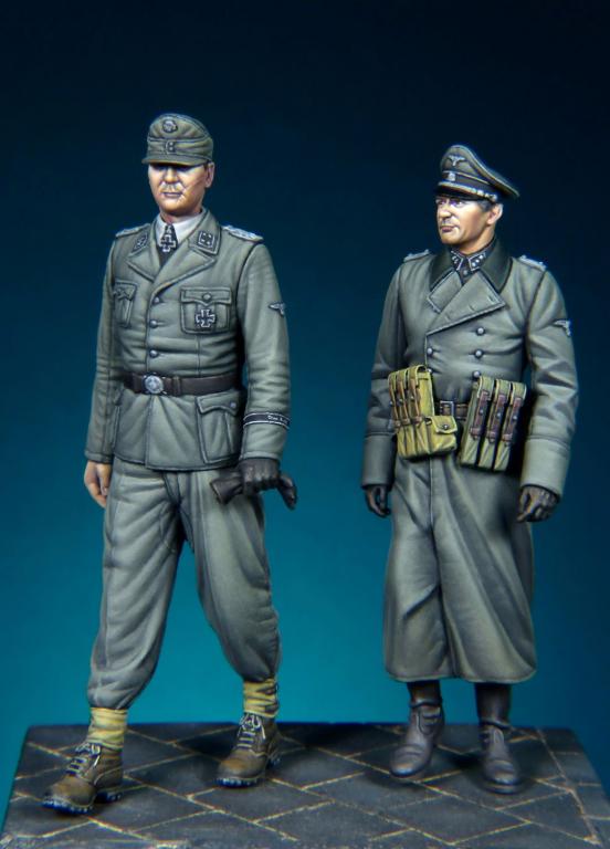 1/35 二战德国武装党卫军奥托斯科尔兹内与军官