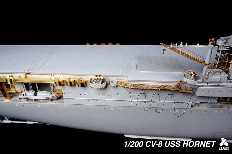 1/200 二战美国 CV-8 黄蜂号航空母舰改造蚀刻片(配Merit)