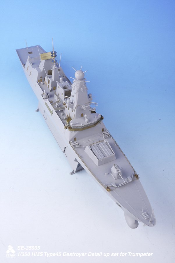 1/350 现代英国45型驱逐舰改造蚀刻片(配小号手)