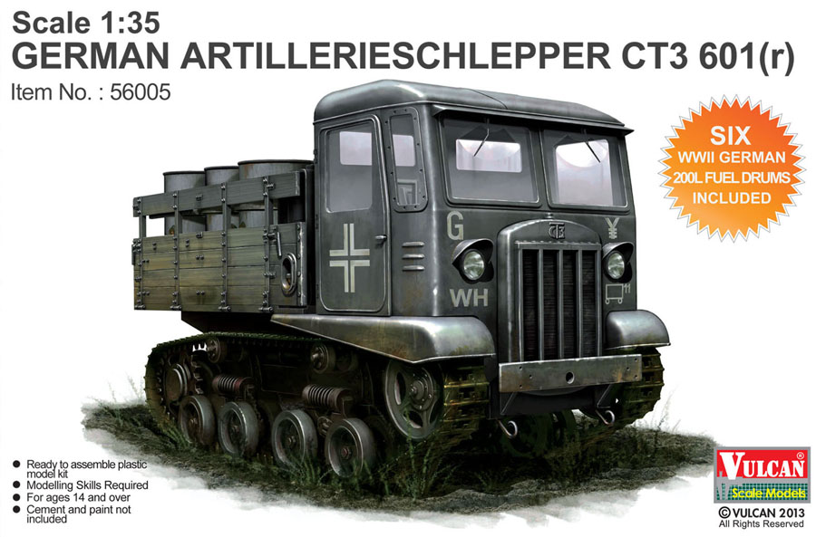 1/35 二战苏联火炮牵引车(德军捕获型) CT3 601(r)