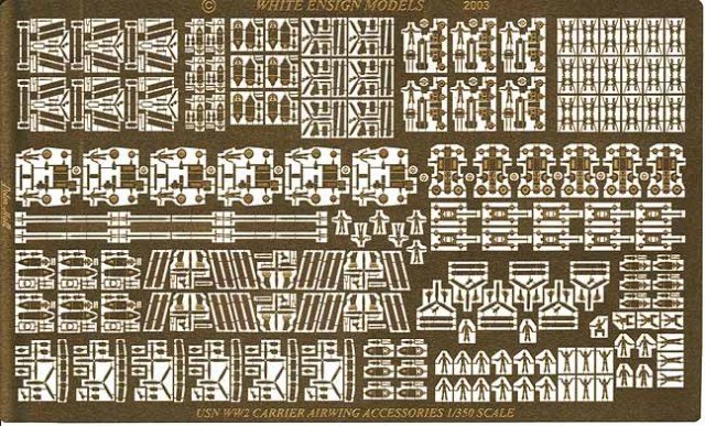 1/350 二战美国埃塞克斯级航空母舰航空联队改造蚀刻片