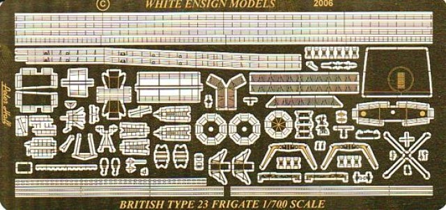 1/700 现代英国23型护卫舰改造蚀刻片