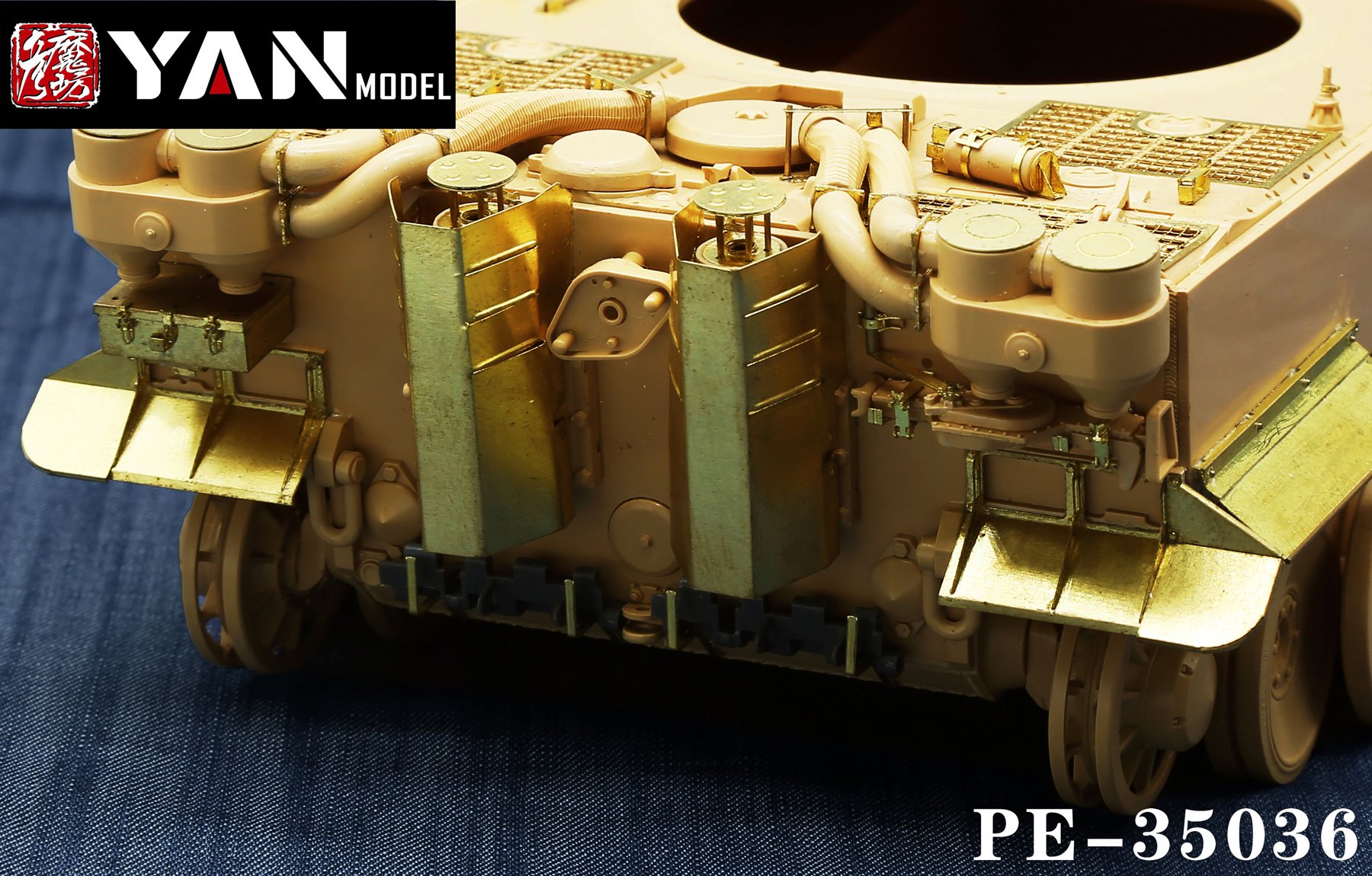 1/35 二战德国虎I重型坦克极初期型非洲战线改造蚀刻片(配麦田5001/5050)