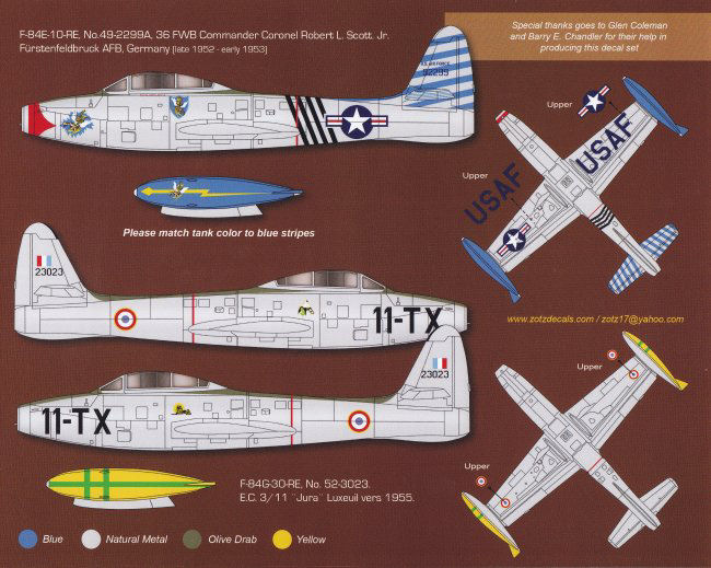 1/32 现代美国 F-84E/G 雷电战斗轰炸机(1)