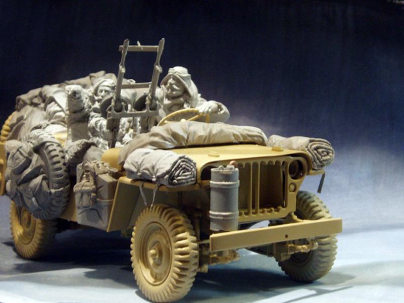 1/24 二战英国突击队员与威利斯吉普车堆积物改造件