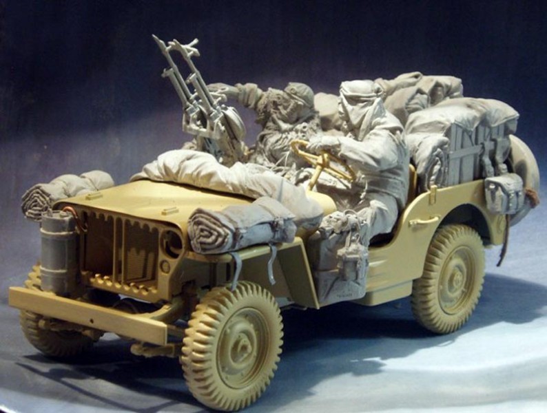 1/24 二战英国突击队员与威利斯吉普车堆积物改造件