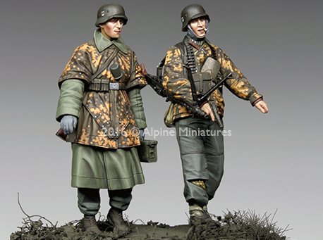 1/35 二战德国党卫军步兵组"汉森战斗群"(2人) - 点击图像关闭