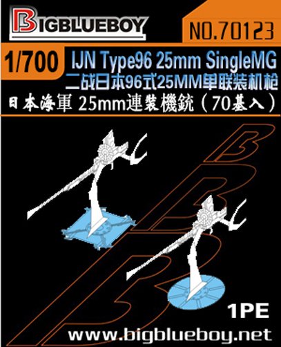 1/700 二战日本96式25毫米单联装机枪(70门)