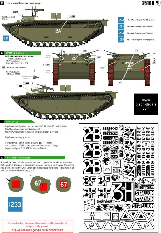 1/35 二战英国 LVT-2, LVT(A)-2 短吻鳄两栖装甲车 - 点击图像关闭