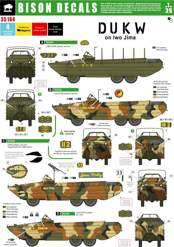 1/35 二战美国 Dukw 鸭子两栖运兵车 "硫磺岛战役1945"