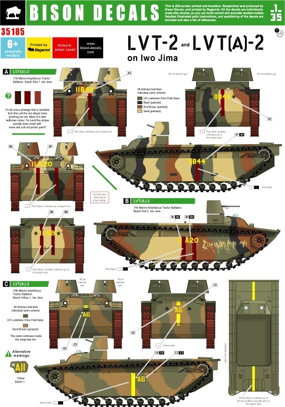 1/35 二战美国 LVT-2, LVT(A)-2 短吻鳄两栖装甲车 "硫磺岛战役1945" - 点击图像关闭