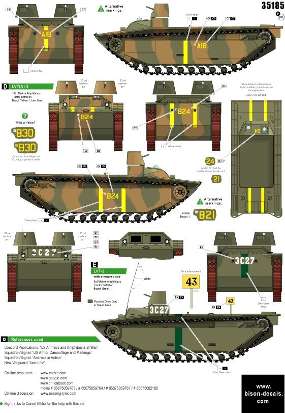 1/35 二战美国 LVT-2, LVT(A)-2 短吻鳄两栖装甲车 "硫磺岛战役1945" - 点击图像关闭