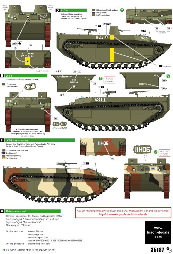 1/35 二战美国 LVT-4 水牛两栖装甲车 "冲绳岛战役1945" - 点击图像关闭