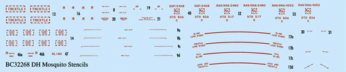 1/32 二战英国蚊式战斗机机身扩展标记