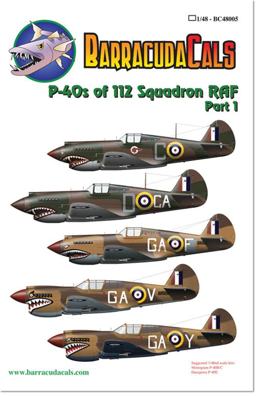 1/48 P-40 战鹰战斗机"皇家空军第112中队"