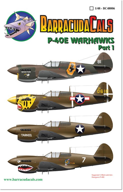 1/48 P-40E 战鹰战斗机(1)