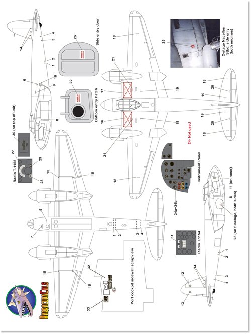 1/72 蚊式战斗机标记