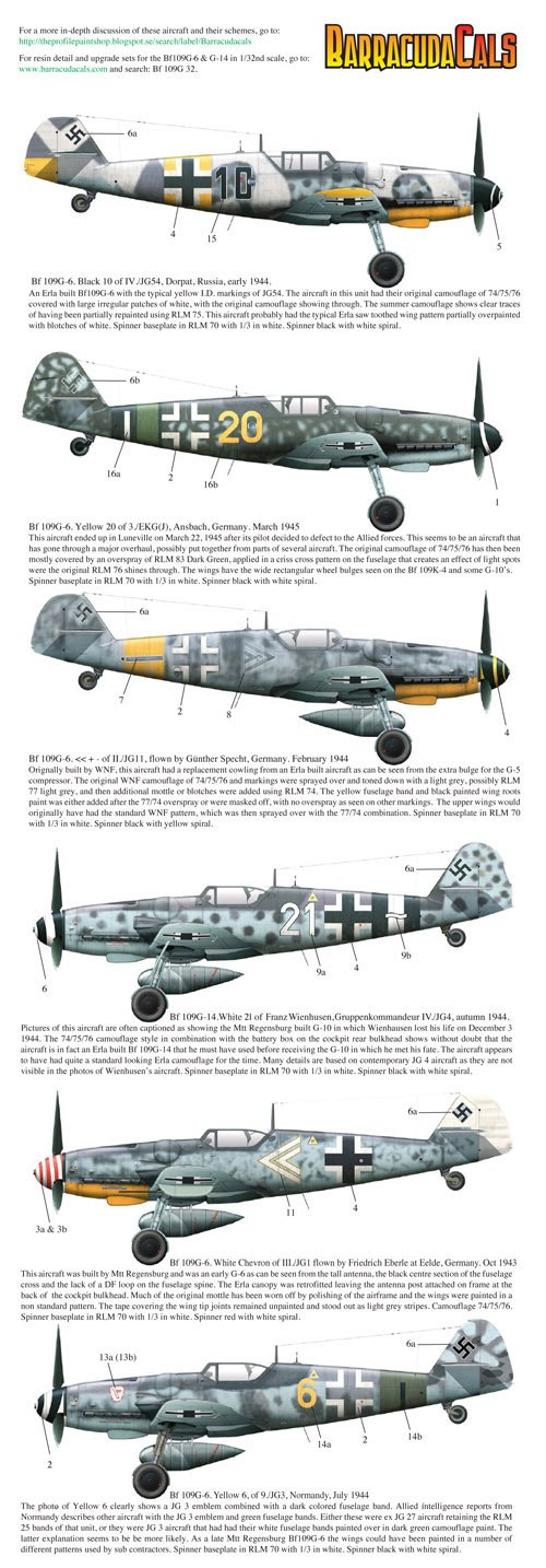 1/72 Bf109G-6~G-14 梅塞施米特战斗机(1) - 点击图像关闭