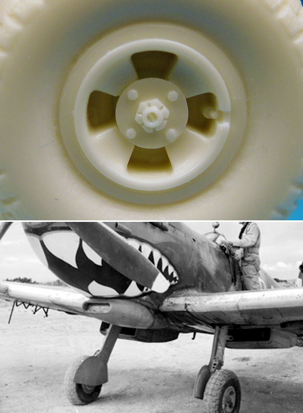 1/32 喷火战斗机四槽型机轮改造件(Z块纹轮胎) - 点击图像关闭