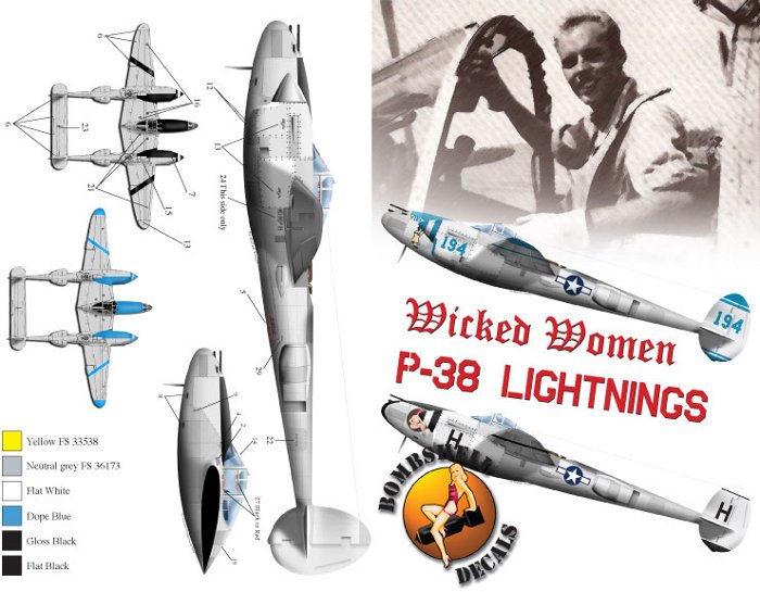 1/32 P-38 闪电战斗机"坏女人"(2) - 点击图像关闭