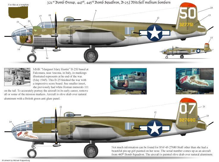 1/48 B-25J 米切尔中型轰炸机"第321轰炸航空团" - 点击图像关闭