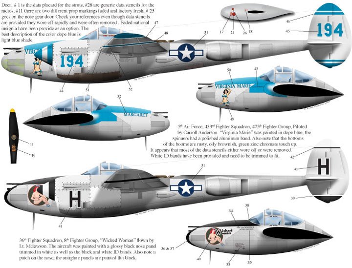 1/48 P-38 闪电战斗机"坏女人"(2) - 点击图像关闭