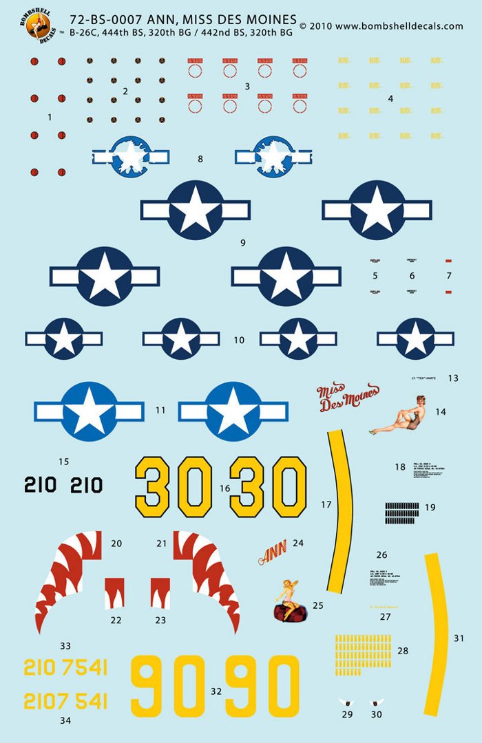 1/72 B-26C 掠夺者中型轰炸机"第320轰炸航空团"