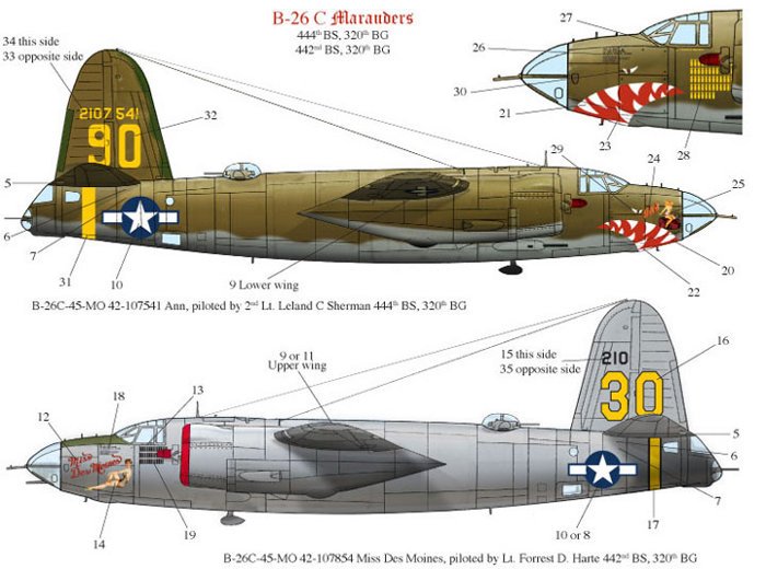 1/72 B-26C 掠夺者中型轰炸机"第320轰炸航空团"