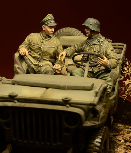 1/35 二战德国武装党卫军吉普车乘员组"阿登战线1944年"