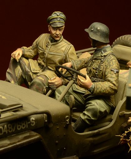 1/35 二战德国武装党卫军吉普车乘员组"阿登战线1944年" - 点击图像关闭