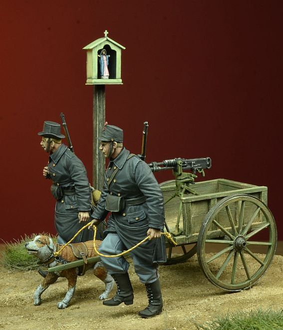 1/35 一战比利时步兵组与狗拉车"1914-15年"