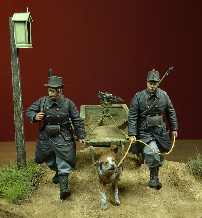 1/35 一战比利时步兵组与狗拉车"1914-15年"