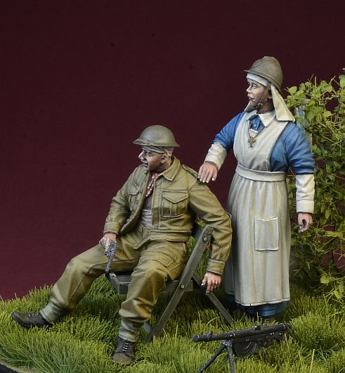 1/35 二战比利时护士与英国士兵 - 点击图像关闭
