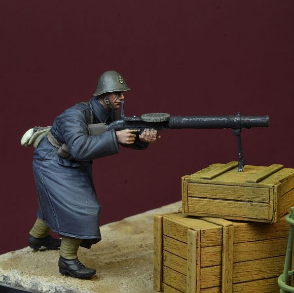 1/35 二战荷兰陆军黑魔鬼机枪手"鹿特丹1940年"