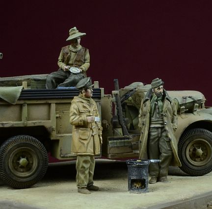1/72 二战英国沙漠远征突击队"在撒哈拉的早餐"