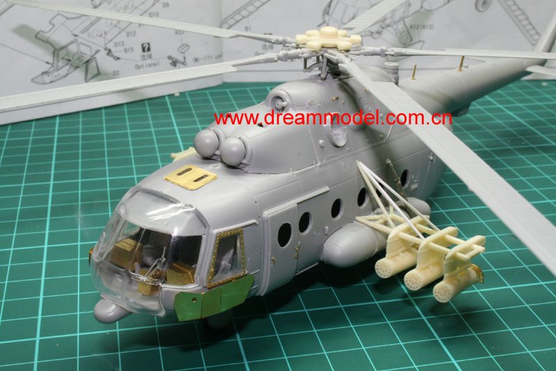 1/72 Mi-171 河马中型通用直升机改造树脂套件(配Hobby Boss/伊达雷利/红星 Mi-17)