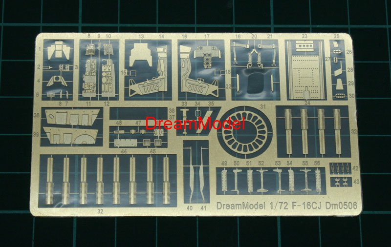 1/72 F-16CJ 战隼战斗机改造蚀刻片(配长谷川)