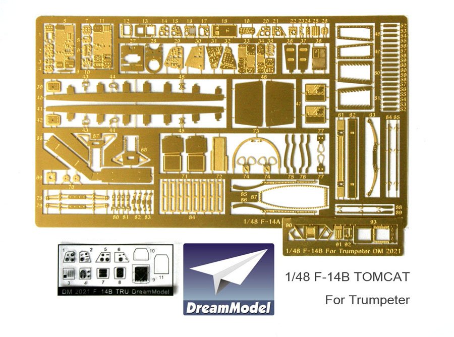 1/48 F-14B 雄猫战斗机改造蚀刻片(配Hobby Boss) - 点击图像关闭